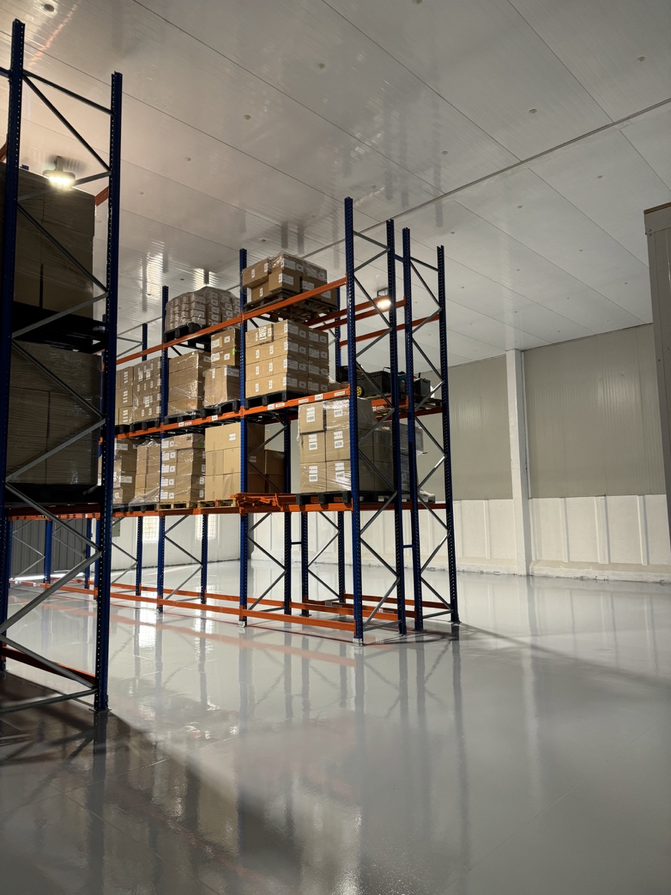 Posiciones cargadas del rack selectivo para insumos médicos